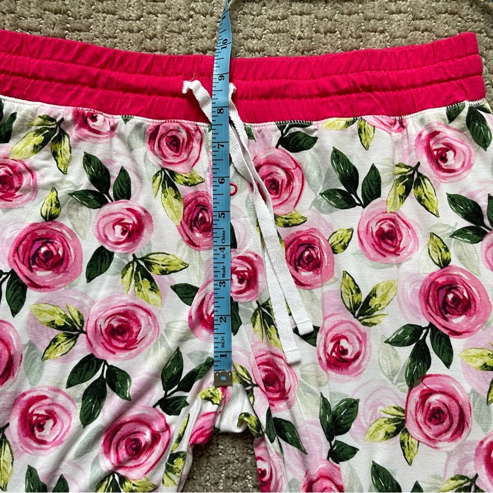 Little Sleepies Womens Pajama Set sz Small Roses Pink Breastfeeding Friendly - Picture 16 of 16